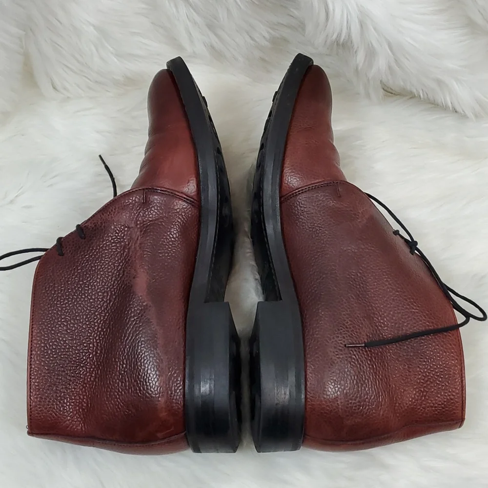 Peal & Co Brooks brothers leather lace brown shoes men size 9